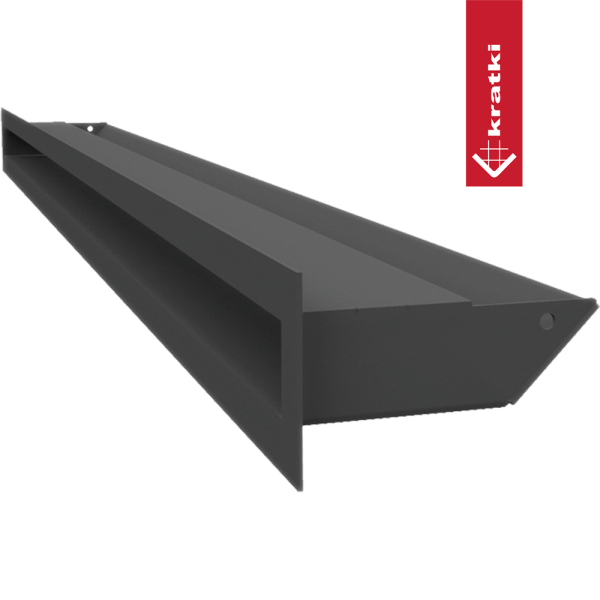 Kratka wentylacyjna kominkowa LUFT 6x100 grafitowa Slim
