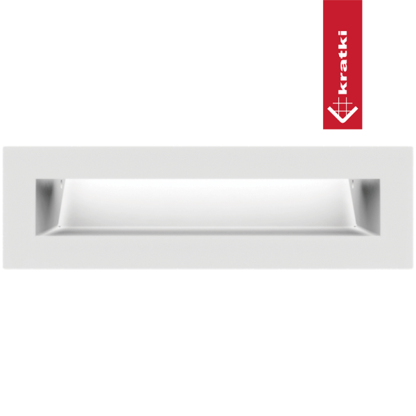 Kratka wentylacyjna kominkowa LUFT 6x20 biała Slim