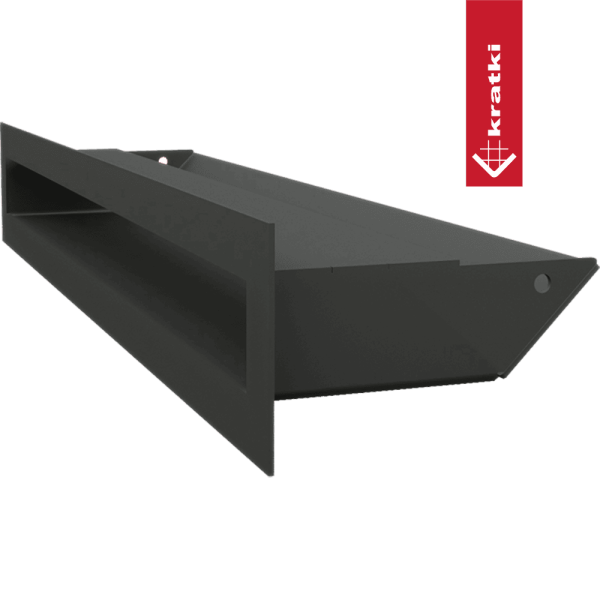 Kratka wentylacyjna kominkowa LUFT 6x40 czarna Slim