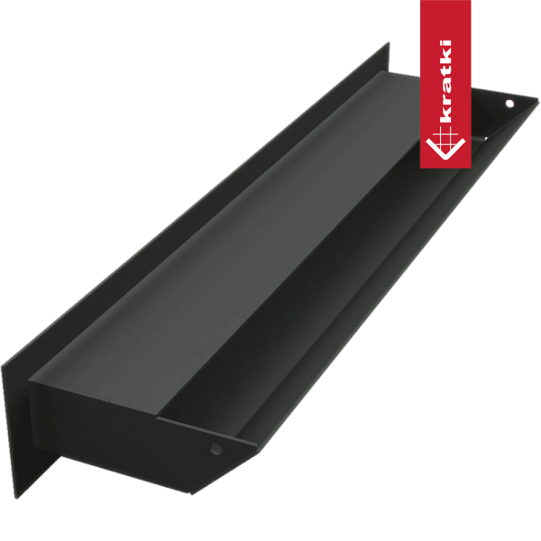Kratka wentylacyjna kominkowa LUFT 6x40 czarna Slim