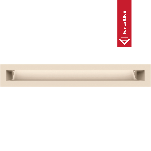 Kratka wentylacyjna kominkowa LUFT 6x40 kremowa Slim
