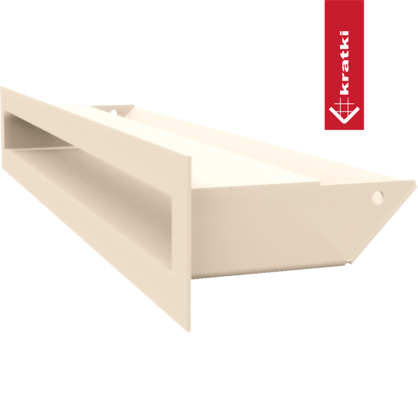 Kratka wentylacyjna kominkowa LUFT 6x40 kremowa Slim