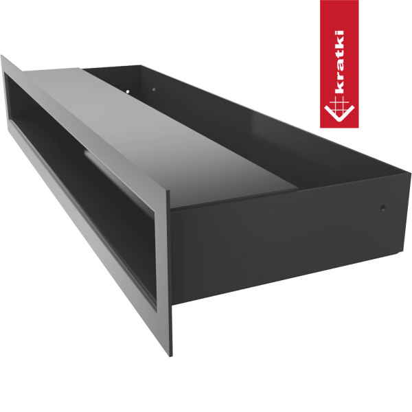 Kratka wentylacyjna kominkowa LUFT 6x40 czarna Slim