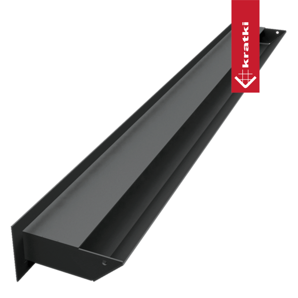 Kratka wentylacyjna kominkowa LUFT 6x80 czarna Slim