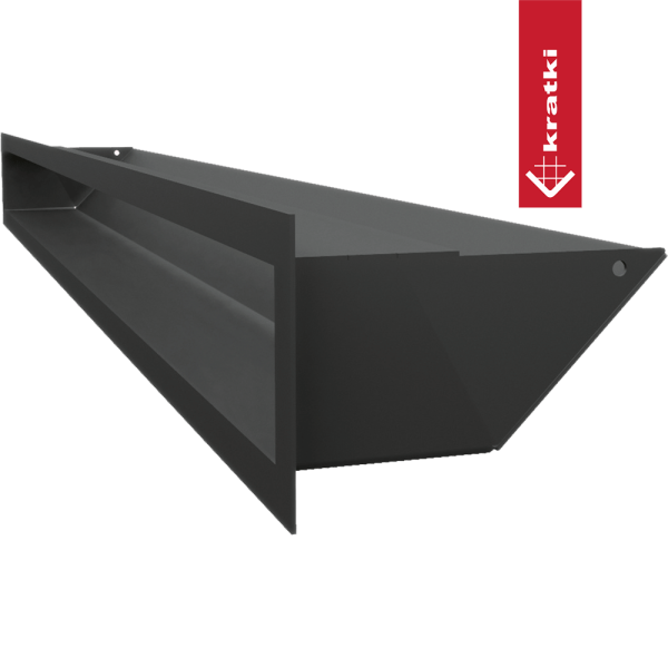 Kratka wentylacyjna kominkowa LUFT 9x100 czarna Slim
