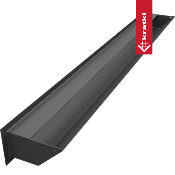 Kratka wentylacyjna kominkowa LUFT 9x100 czarna Slim