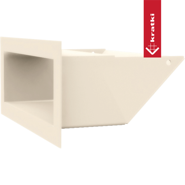 Kratka wentylacyjna kominkowa LUFT 9x20 kremowa Slim