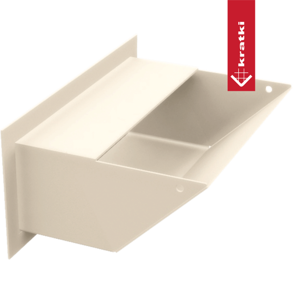 Kratka wentylacyjna kominkowa LUFT 9x20 kremowa Slim