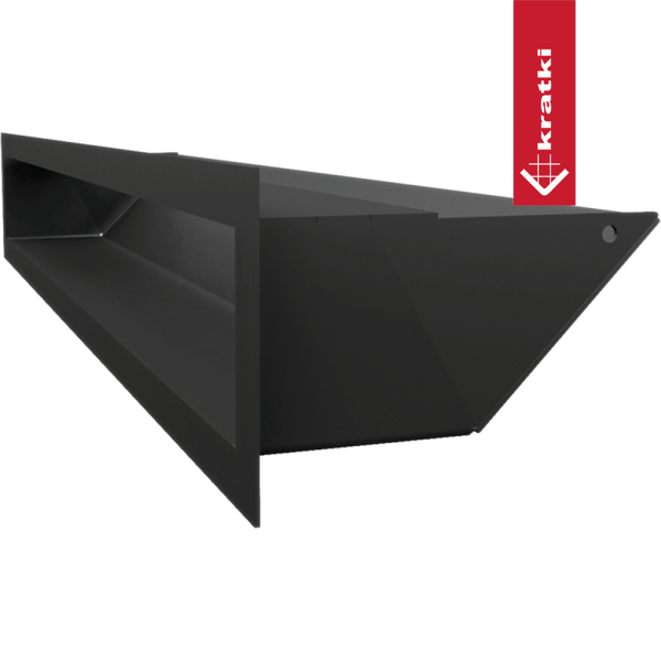 Kratka wentylacyjna kominkowa LUFT 9x60 czarna Slim