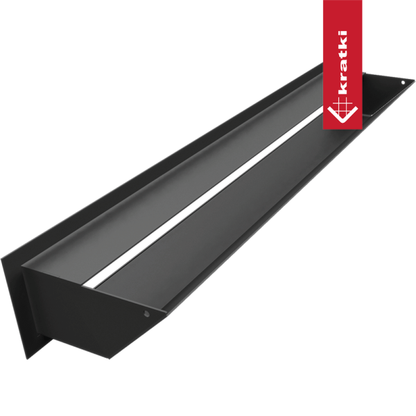 Kratka wentylacyjna kominkowa LUFT 9x60 czarna Slim