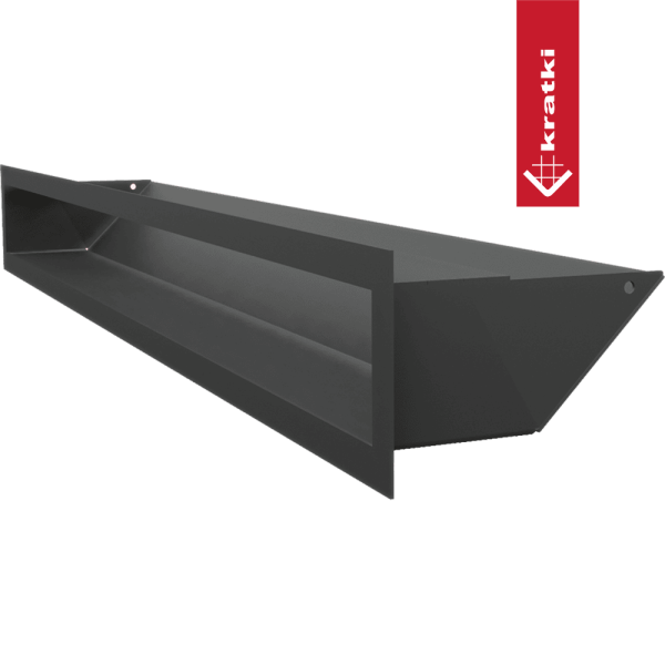 Kratka wentylacyjna kominkowa LUFT 9x80 czarna Slim