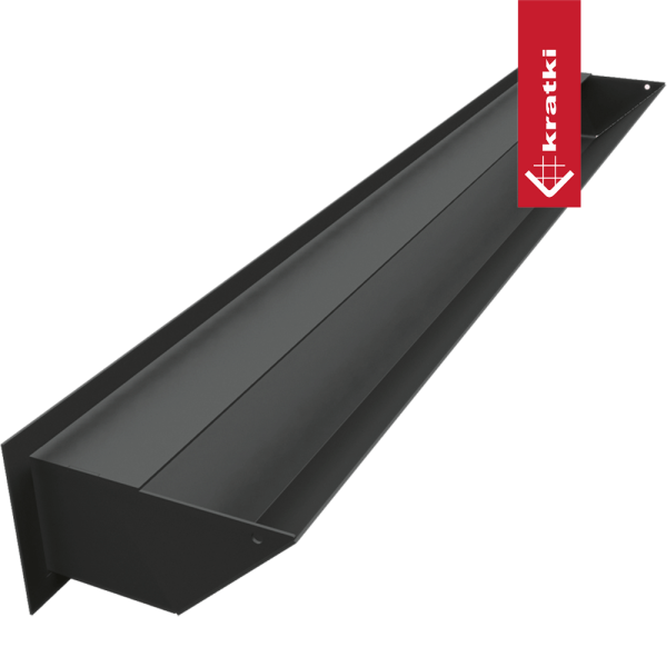 Kratka wentylacyjna kominkowa LUFT 9x80 czarna Slim