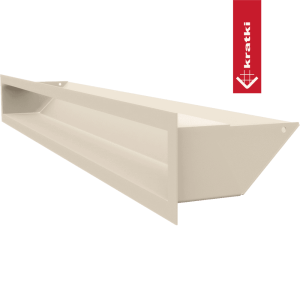 Kratka wentylacyjna kominkowa LUFT 9x80 kremowa Slim