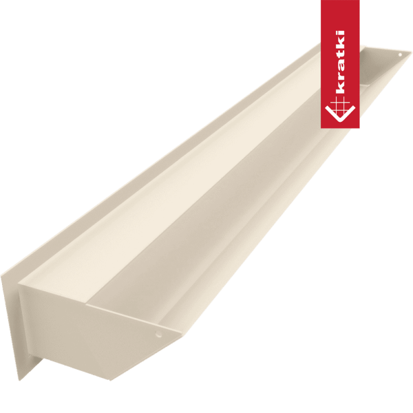 Kratka wentylacyjna kominkowa LUFT 9x80 kremowa Slim