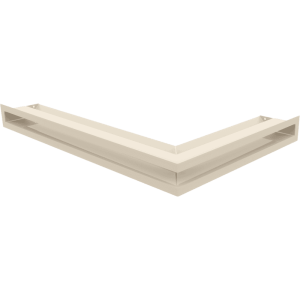 Kratka wentylacyjna kominkowa LUFT narożny lewy 60x40x6 kremowa Slim