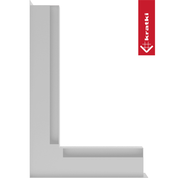 Kratka wentylacyjna kominkowa LUFT narożny lewy 60x40x6 biała