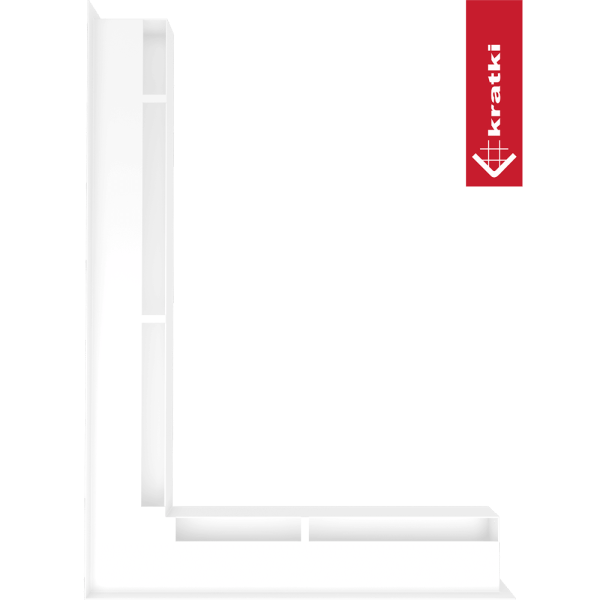 Kratka wentylacyjna kominkowa LUFT narożny lewy 76,6x54,7x6 Slim