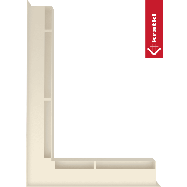 Kratka kominkowa LUFT lewy 76,6x54,7x6 krem Slim