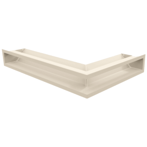 Kratka wentylacyjna kominkowa LUFT narożny lewy 60x40x9 kremowa Slim