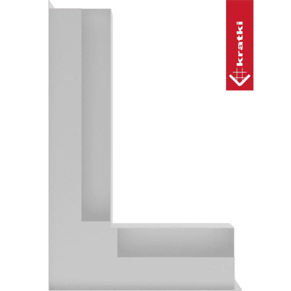 Kratka wentylacyjna kominkowa LUFT narożny lewy 60x40x9 biała