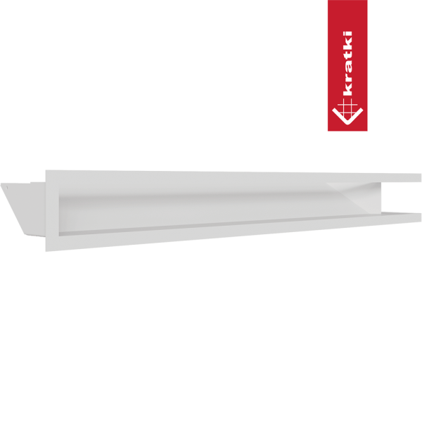 Kratka kominkowa LUFT narożny lewy 80x40x9 biała