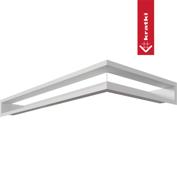 Kratka kominkowa LUFT narożny lewy 80x40x9 biała