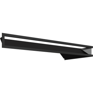 Kratka wentylacyjna kominkowa LUFT narożny lewy 80x40x9 czarna Slim