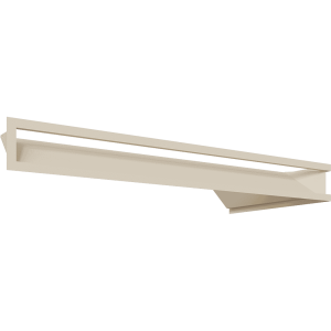 Kratka wentylacyjna kominkowa LUFT narożny lewy 80x40x9 kremowa Slim