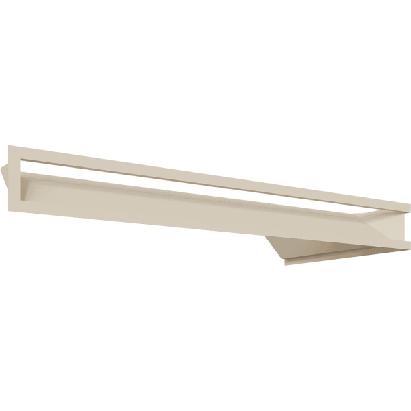 Kratka wentylacyjna kominkowa LUFT narożny lewy 80x40x9 kremowa Slim