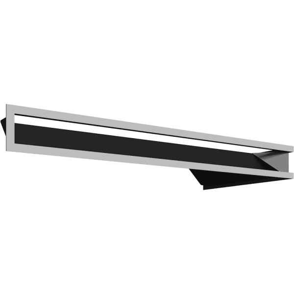 Kratka kominkowa LUFT lewy 80x40x9 szlifowana Slim