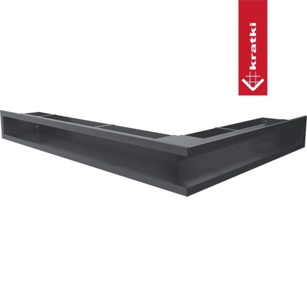 Kratka kominkowa LUFT lewy 76,6x54,7x9 grafit Slim