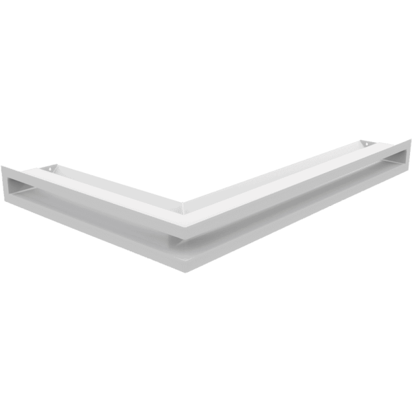 Kratka wentylacyjna kominkowa LUFT narożny prawy 40x60x6 biała Slim