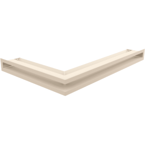 Kratka wentylacyjna kominkowa LUFT narożny prawy 40x60x6 kremowa Slim