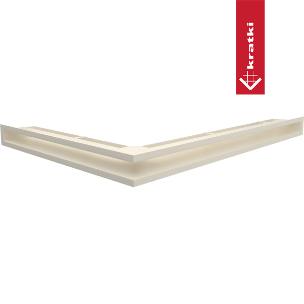 Kratka LUFT narożny prawy 54,7x76,6x6 krem Slim