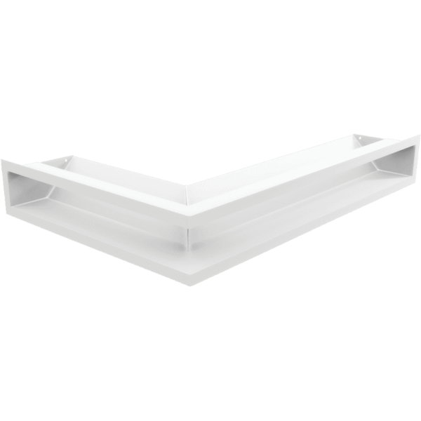 Kratka wentylacyjna kominkowa LUFT narożny prawy 40x60x9 biała Slim