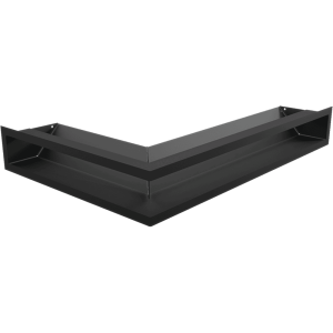 Kratka wentylacyjna kominkowa LUFT narożny prawy 40x60x9 czarna Slim