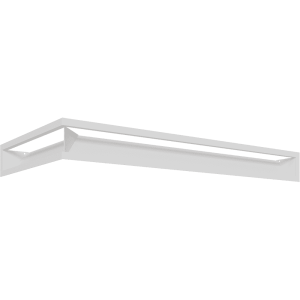 Kratka wentylacyjna kominkowa LUFT narożny prawy 40x80x9 biała Slim