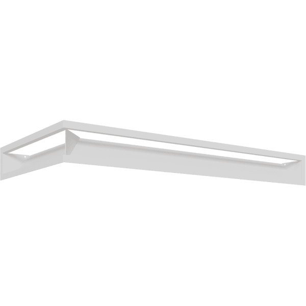 Kratka wentylacyjna kominkowa LUFT narożny prawy 40x80x9 biała Slim