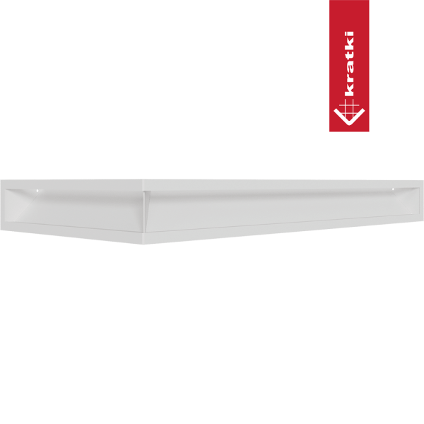 Kratka wentylacyjna kominkowa LUFT narożny prawy 40x80x9 biała Slim