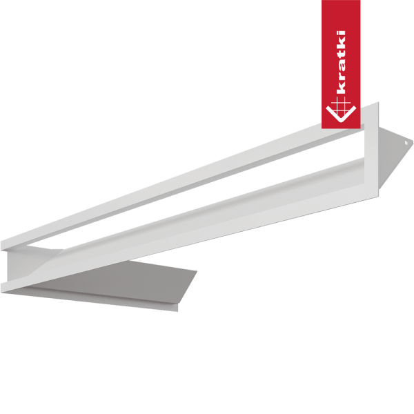Kratka wentylacyjna kominkowa LUFT narożny prawy 40x80x9 biała Slim