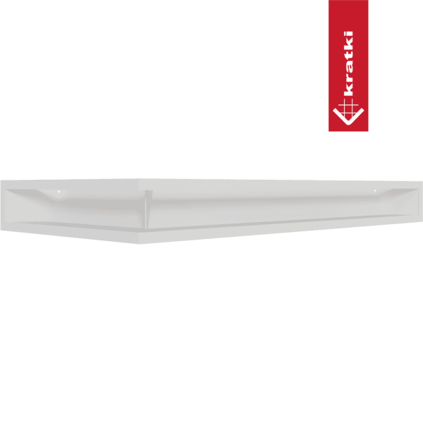 Kratka wentylacyjna kominkowa LUFT narożny prawy 40x80x9 biała