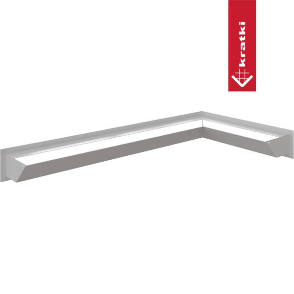 Kratka wentylacyjna kominkowa LUFT narożny prawy 40x80x9 biała