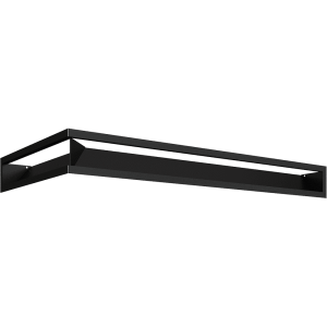 Kratka wentylacyjna kominkowa LUFT narożny prawy 40x80x9 czarna Slim