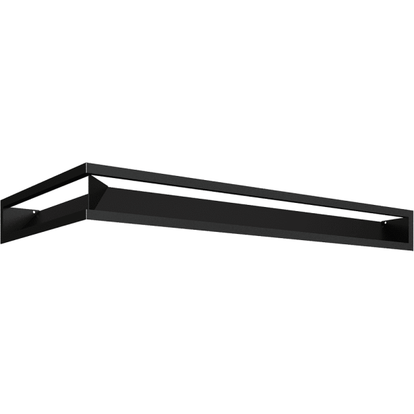 Kratka wentylacyjna kominkowa LUFT narożny prawy 40x80x9 czarna Slim