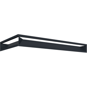Kratka wentylacyjna kominkowa LUFT narożny prawy 40x80x9 grafit Slim