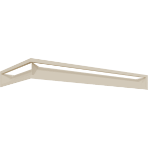Kratka wentylacyjna kominkowa LUFT narożny prawy 40x80x9 kremowa Slim