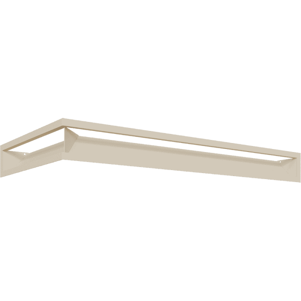 Kratka wentylacyjna kominkowa LUFT narożny prawy 40x80x9 kremowa Slim