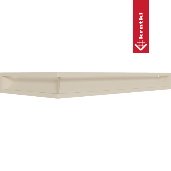 Kratka wentylacyjna kominkowa LUFT narożny prawy 40x80x9 kremowa Slim