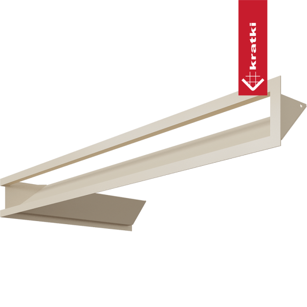 Kratka wentylacyjna kominkowa LUFT narożny prawy 40x80x9 kremowa Slim