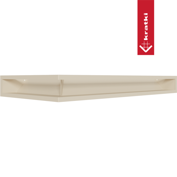 Kratka wentylacyjna kominkowa LUFT narożny prawy 40x80x9 kremowa